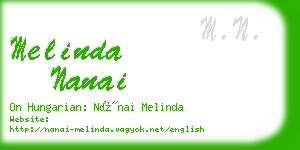 melinda nanai business card